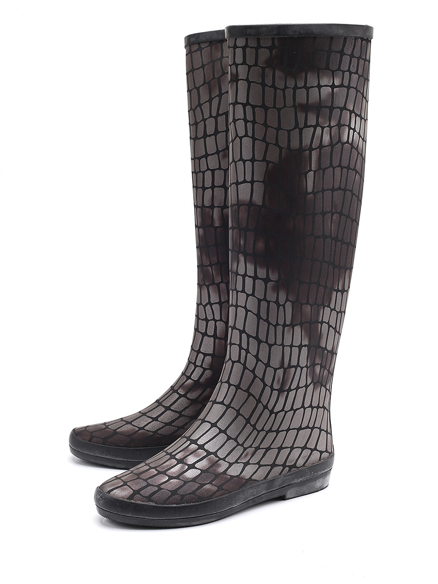 Резиновые сапоги  - Коричневый цвет